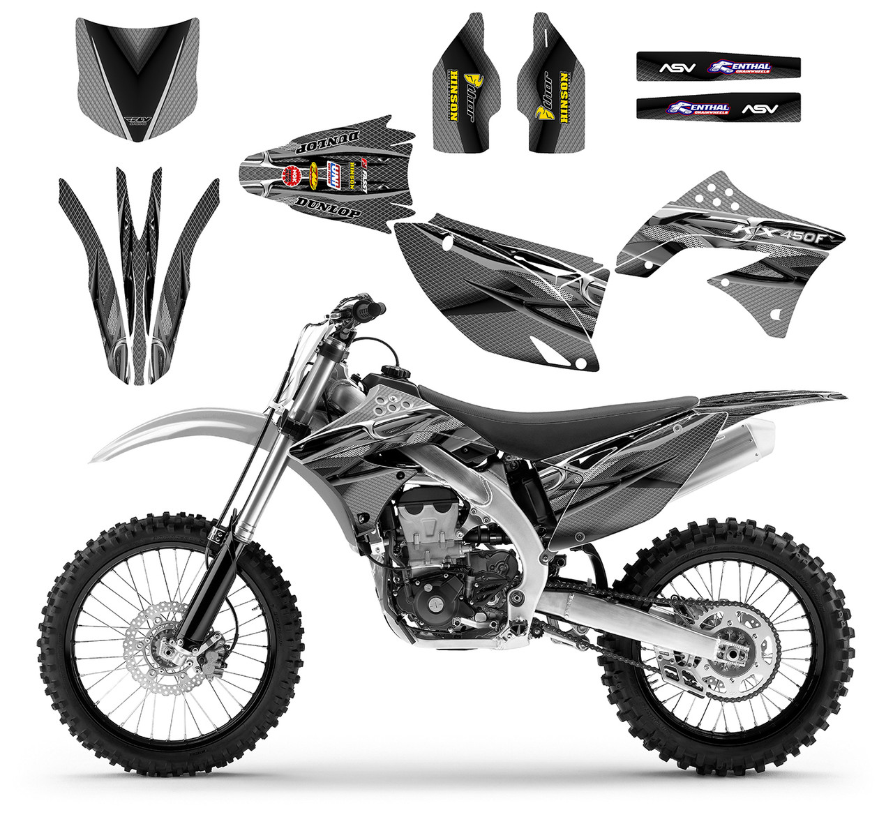 2009-2012 Kawasaki KX 450F graphics kit Design 5815