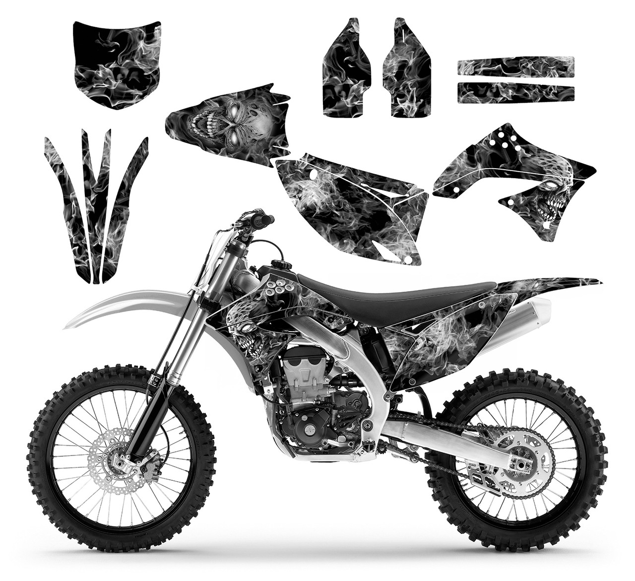 2009-2012 Kawasaki KX 450F graphics kit Design 9500 Zombie