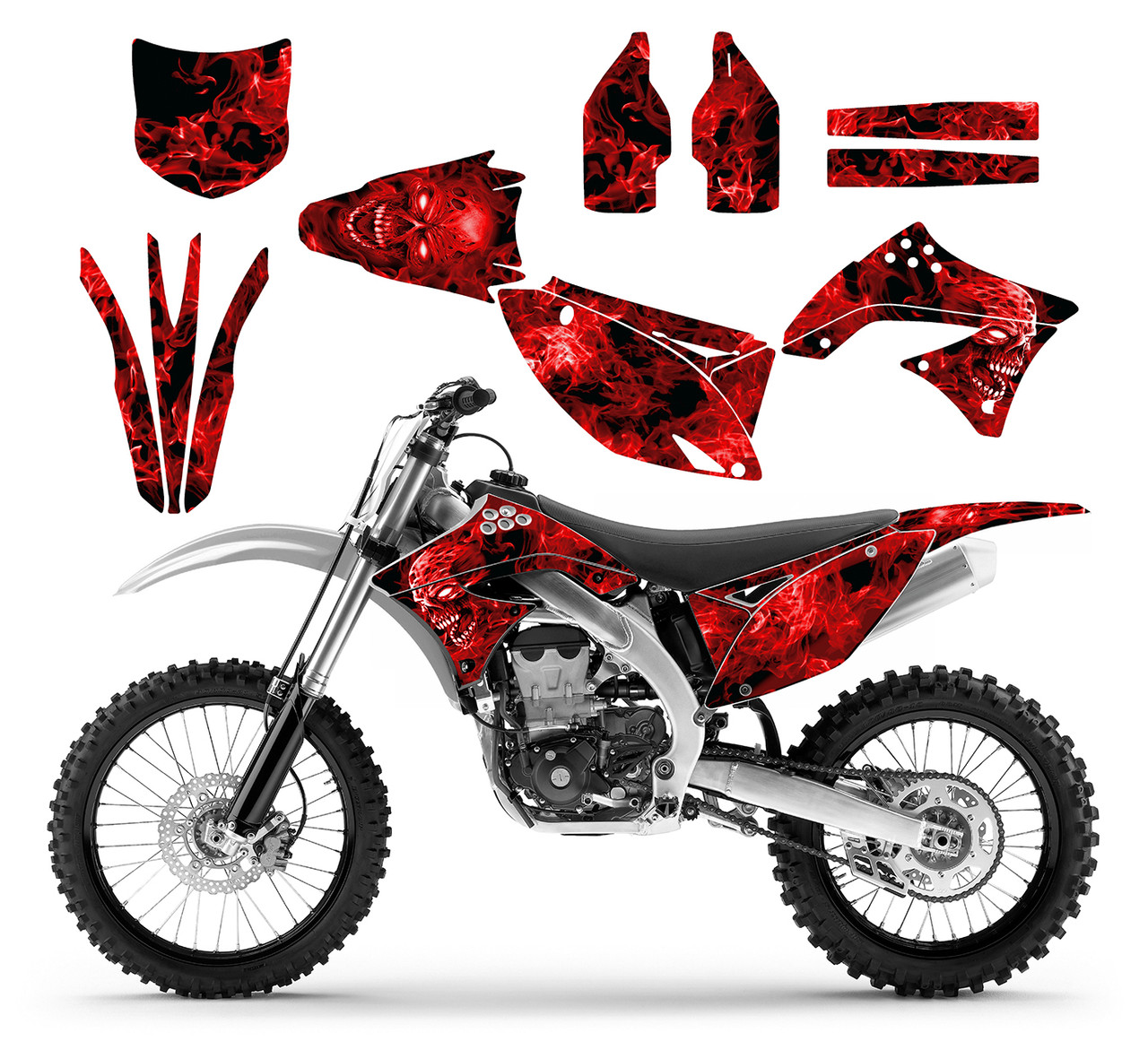2009-2012 Kawasaki KX 450F graphics kit Design 9500 Zombie