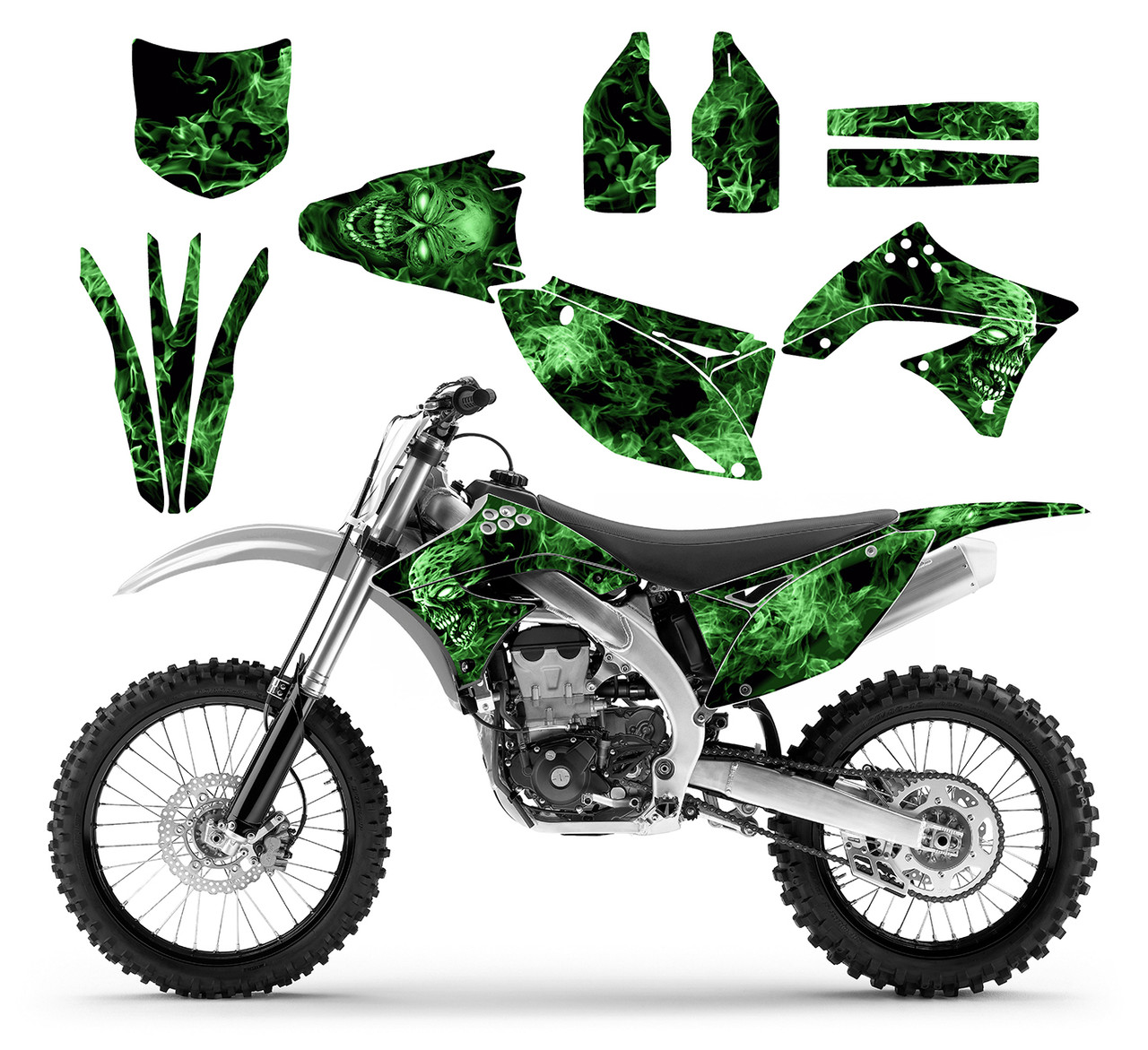 2009-2012 Kawasaki KX 450F graphics kit Design 9500 Zombie