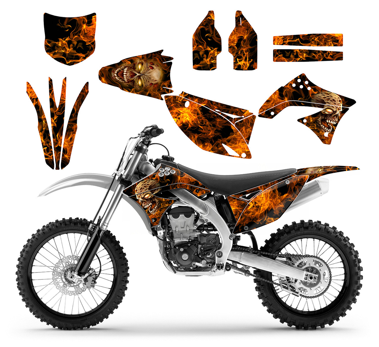 2009-2012 Kawasaki KX 450F graphics kit Design 9500 Zombie
