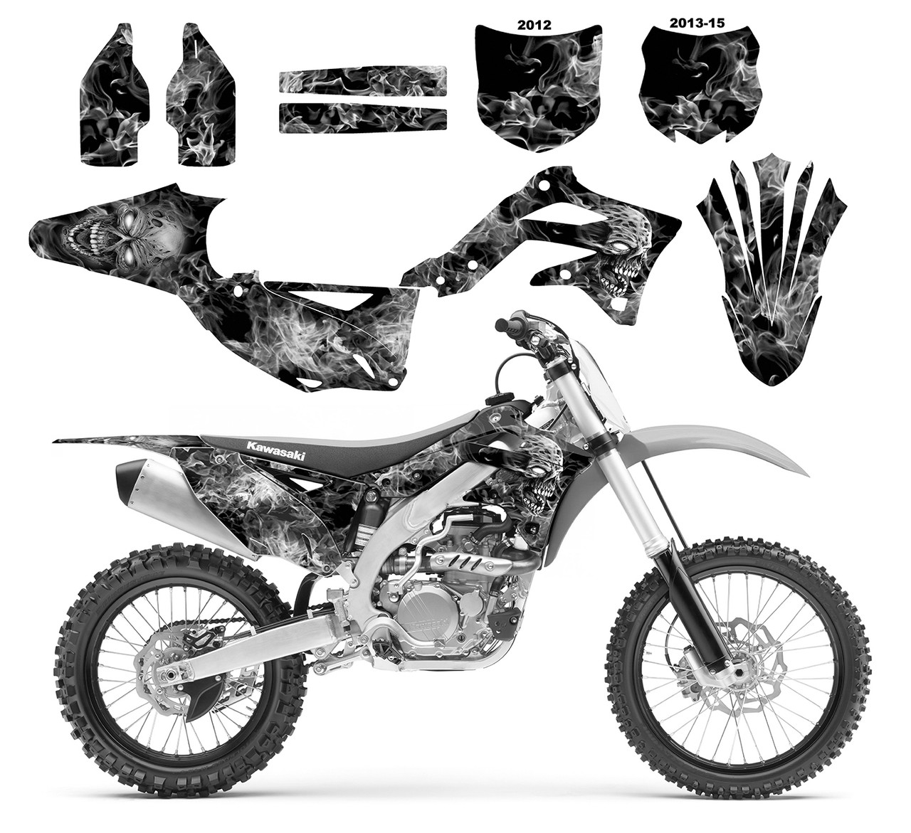 2013-2015 Kawasaki KX 450F graphics kit Design 9500 Zombie