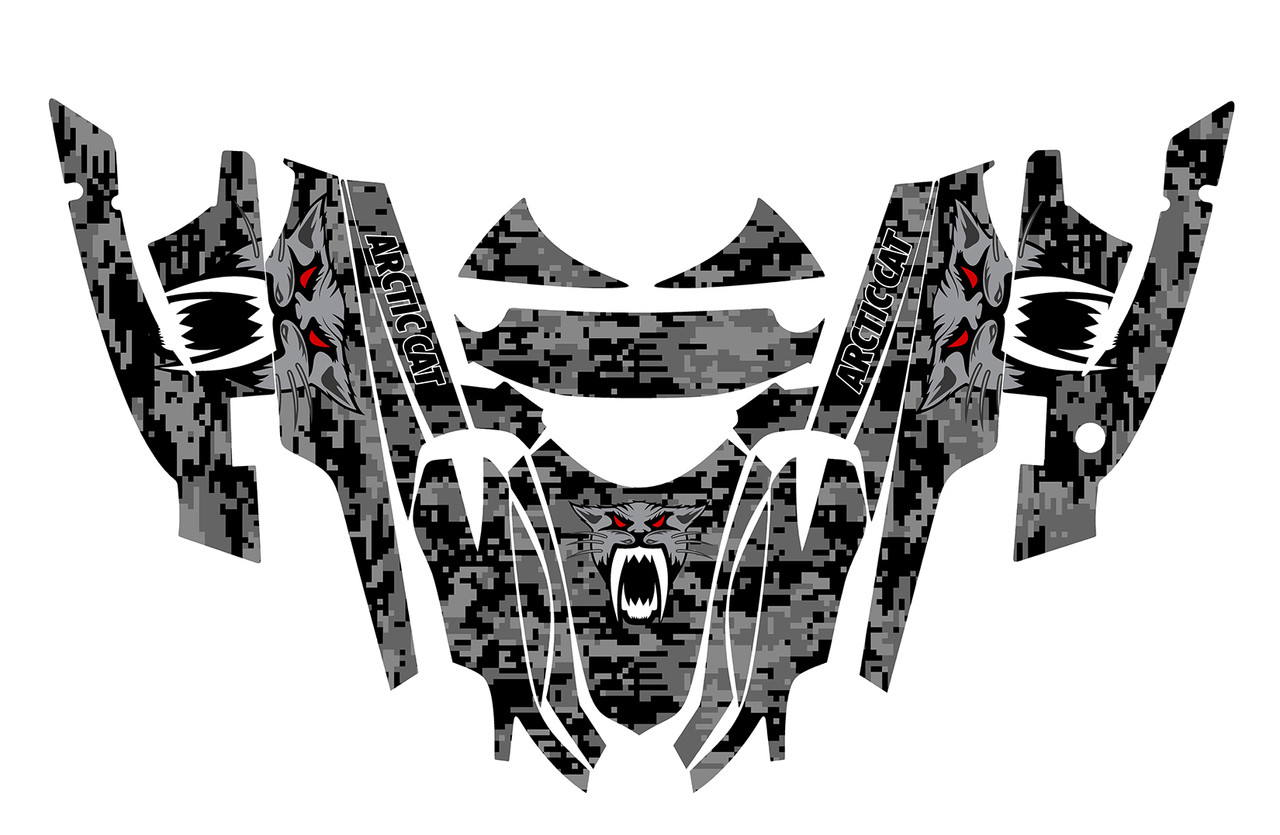 Arctic Cat Sabercat F5-F7 snowmobile wrap kit Digital Camo