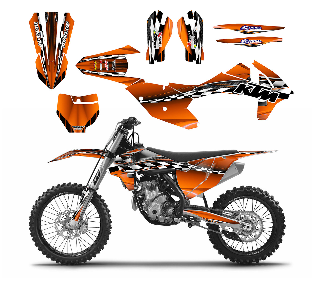 KTM SX, SXF, EXC sticker kit by allmotorgraphics