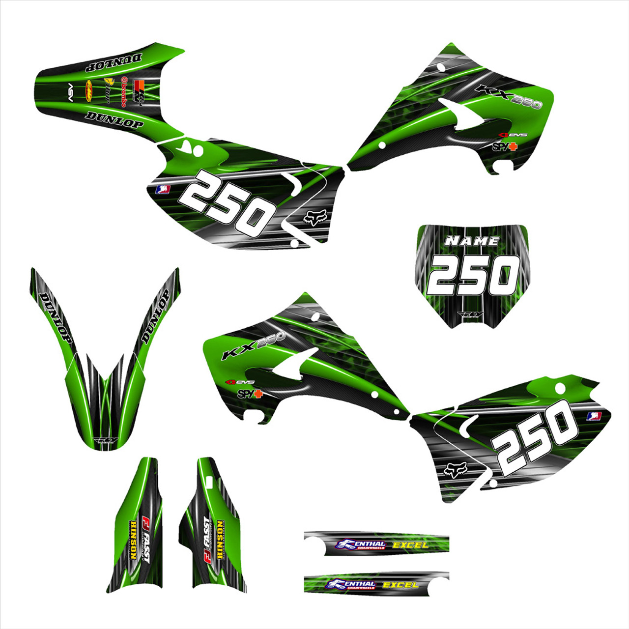 PlasticTree TOUR1997 ステッカー 2003-2014 Kawasaki KX 125 KX 250 graphics kit Design 3333