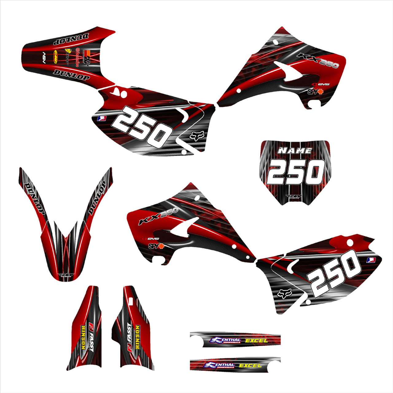 KX125 KX250 2003 -14 Design 3333