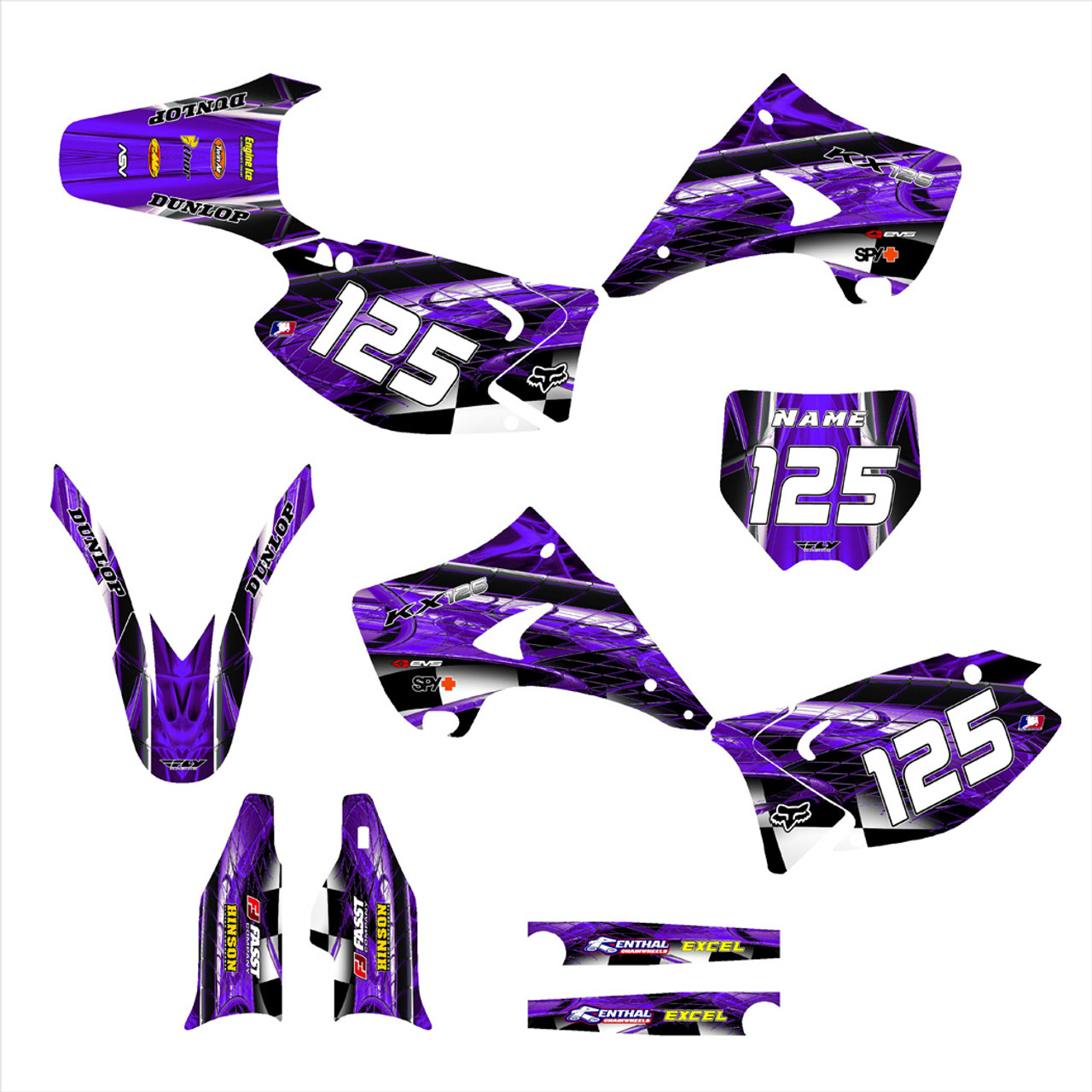 Plastic Tree ステッカー 2003-2014 Kawasaki KX 125 KX 250 graphics kit Design 2001