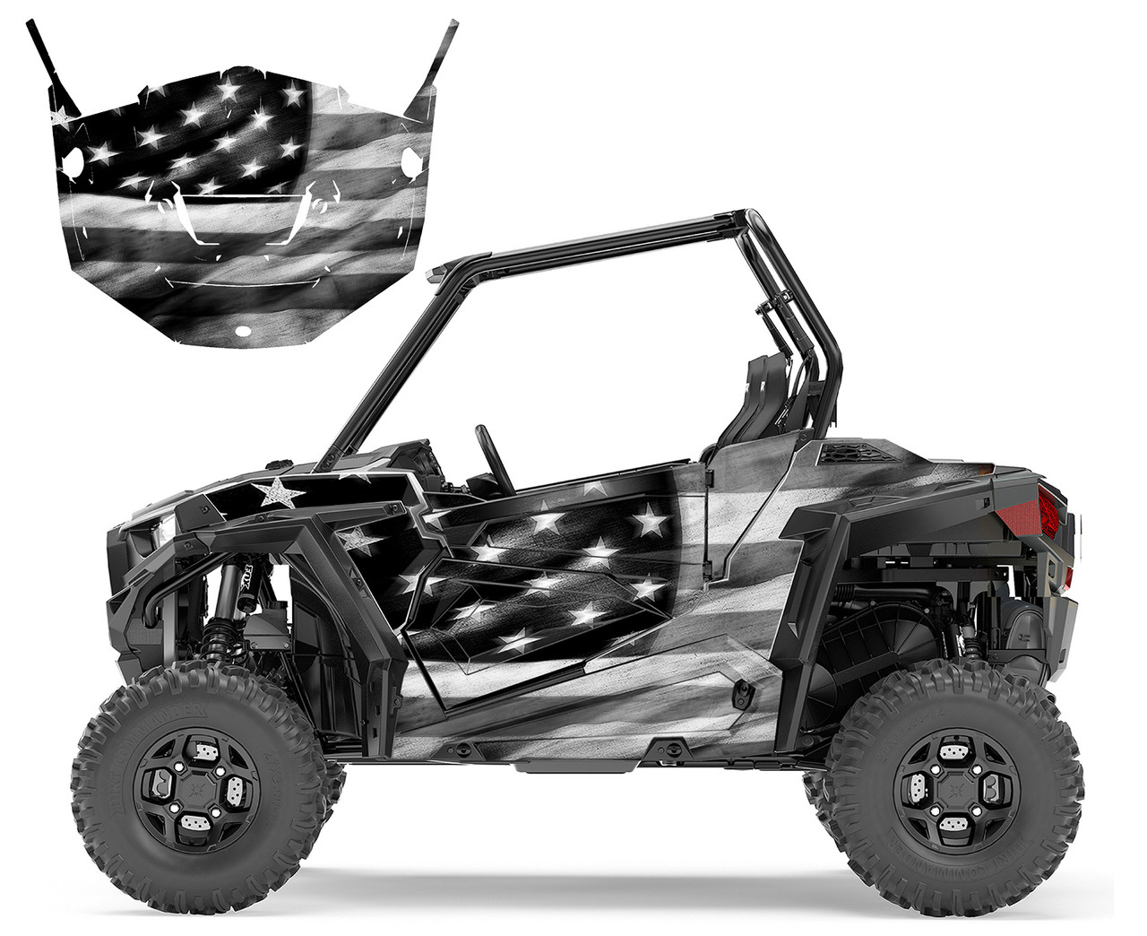 RZR-900 2015-19 Tattered American Flag