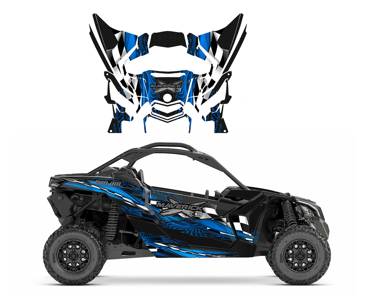 Can am X3 custom graphics wrap kit