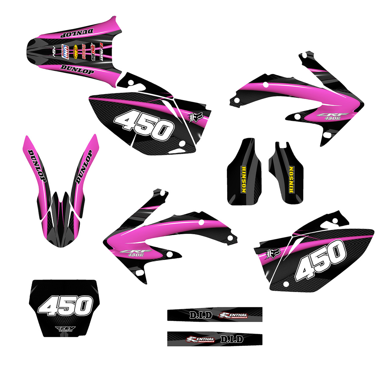 2007 Pink Honda CRF450r graphics kit