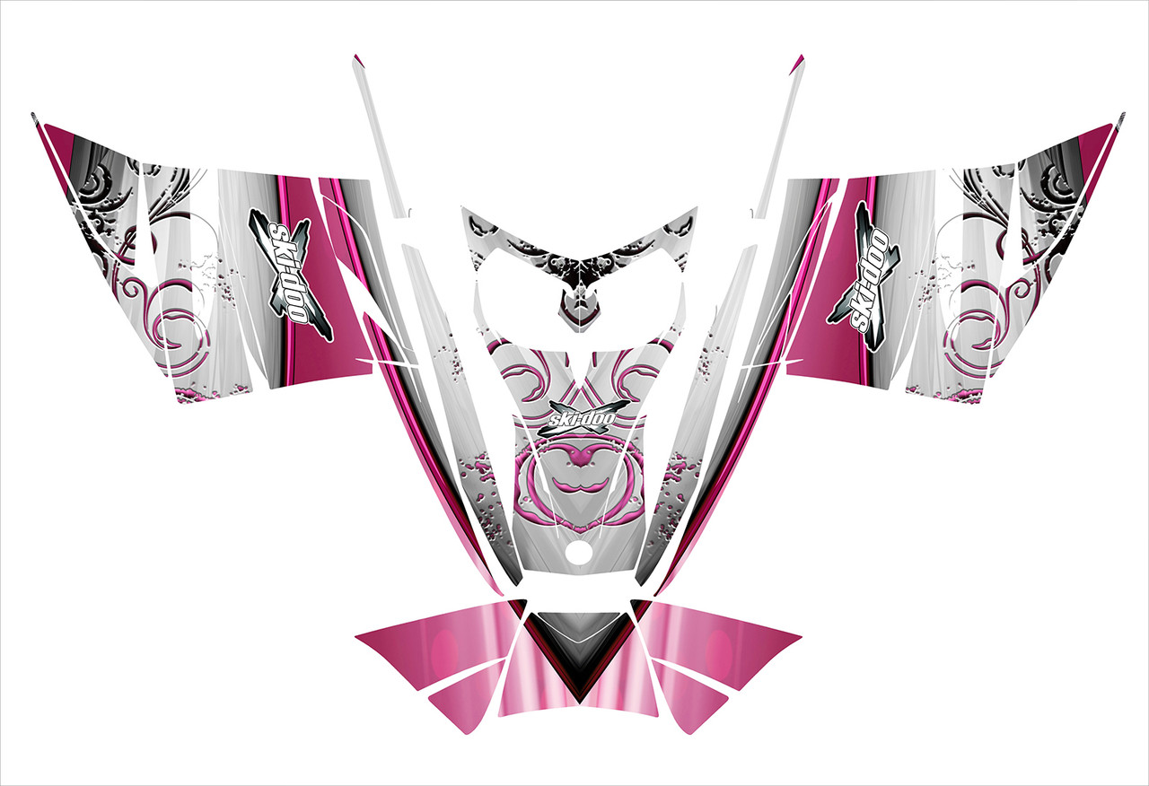 Pink Skidoo Rev MXZ Adrenaline graphics for 2004-2007 snowmobiles