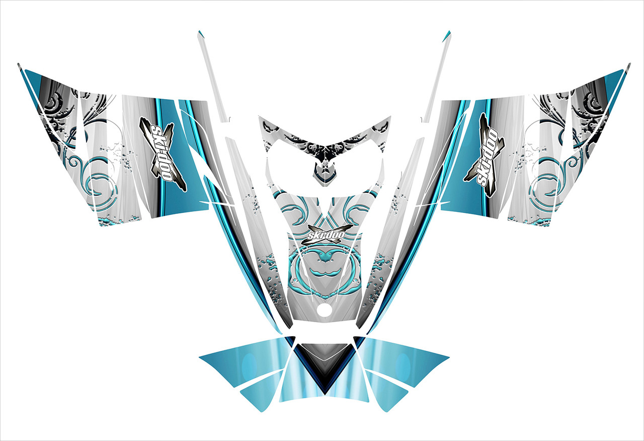 Ski-doo REV MXZ Renagade snowmobile wrap kit Design 8800