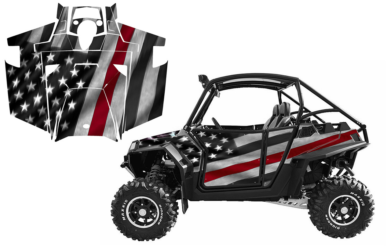 Thin Red Line UTV wrap graphics for Polaris RZR900xp