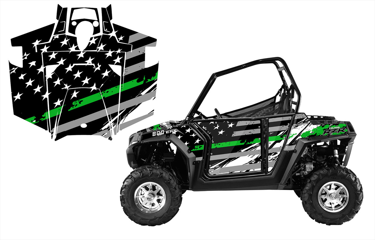 RZR 900XP 2011-14 American Flag Racing Stripes