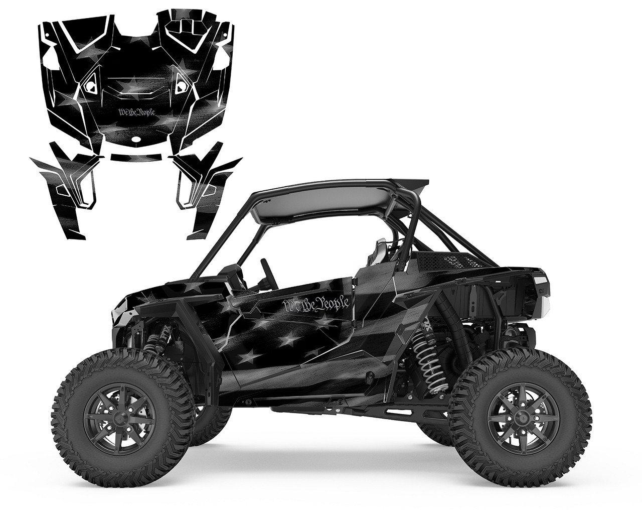 2019 - 2023 RZR-1000 Turbo S XP Tattered American Flag