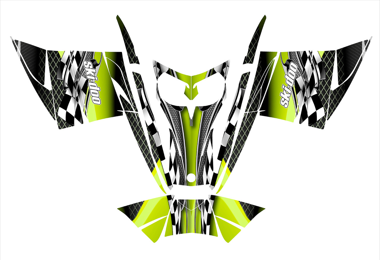 Ski-doo REV MXZ Renagade snowmobile wrap kit design #2300