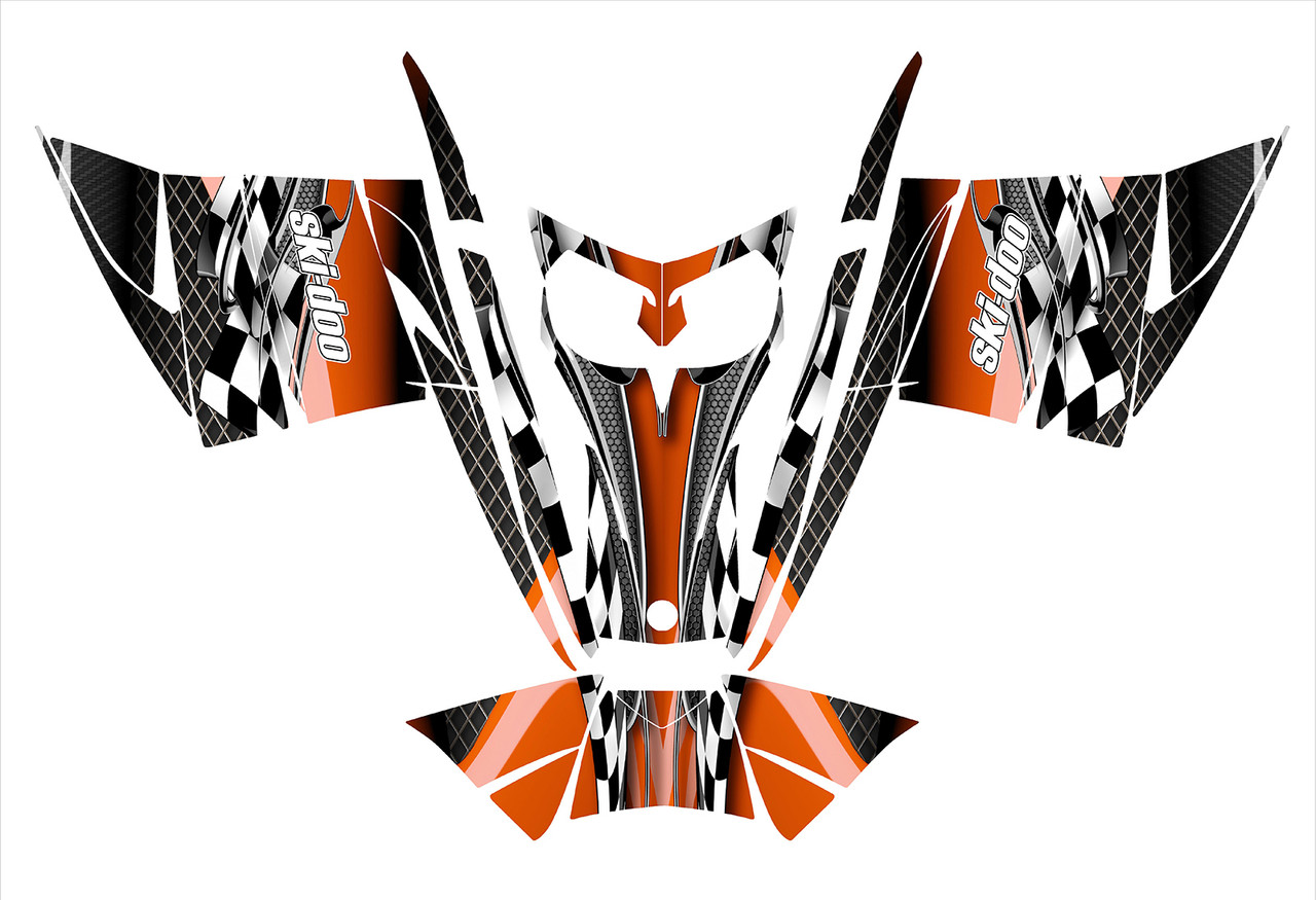 Ski-doo REV MXZ Renagade snowmobile wrap kit design #2300