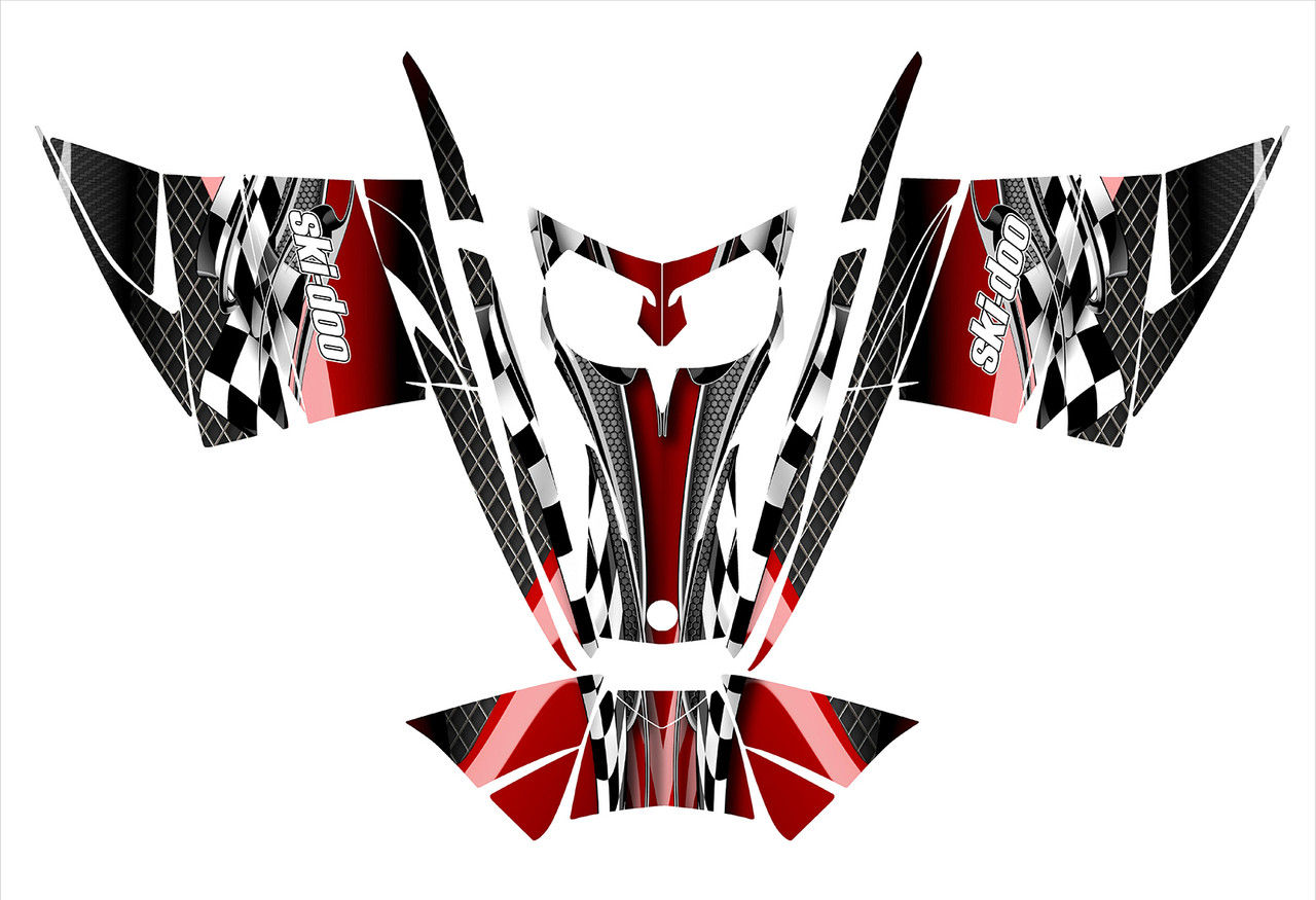 Ski-doo REV MXZ Renagade snowmobile wrap kit design #2300