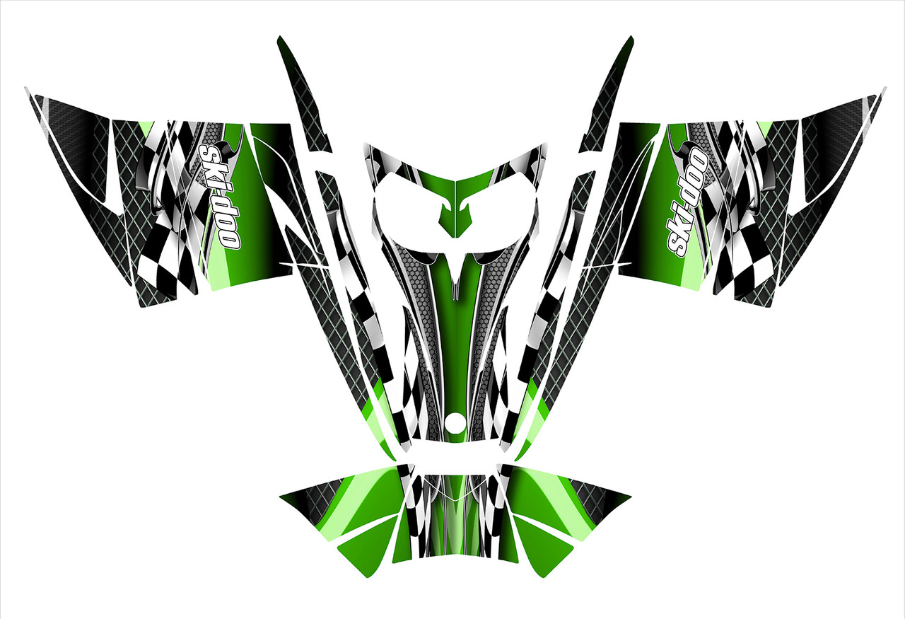 Ski-doo REV MXZ Renagade snowmobile wrap kit design #2300