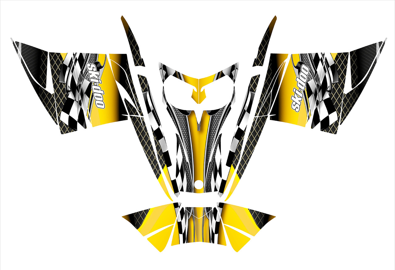 Ski-doo REV MXZ Renagade snowmobile wrap kit design #2300