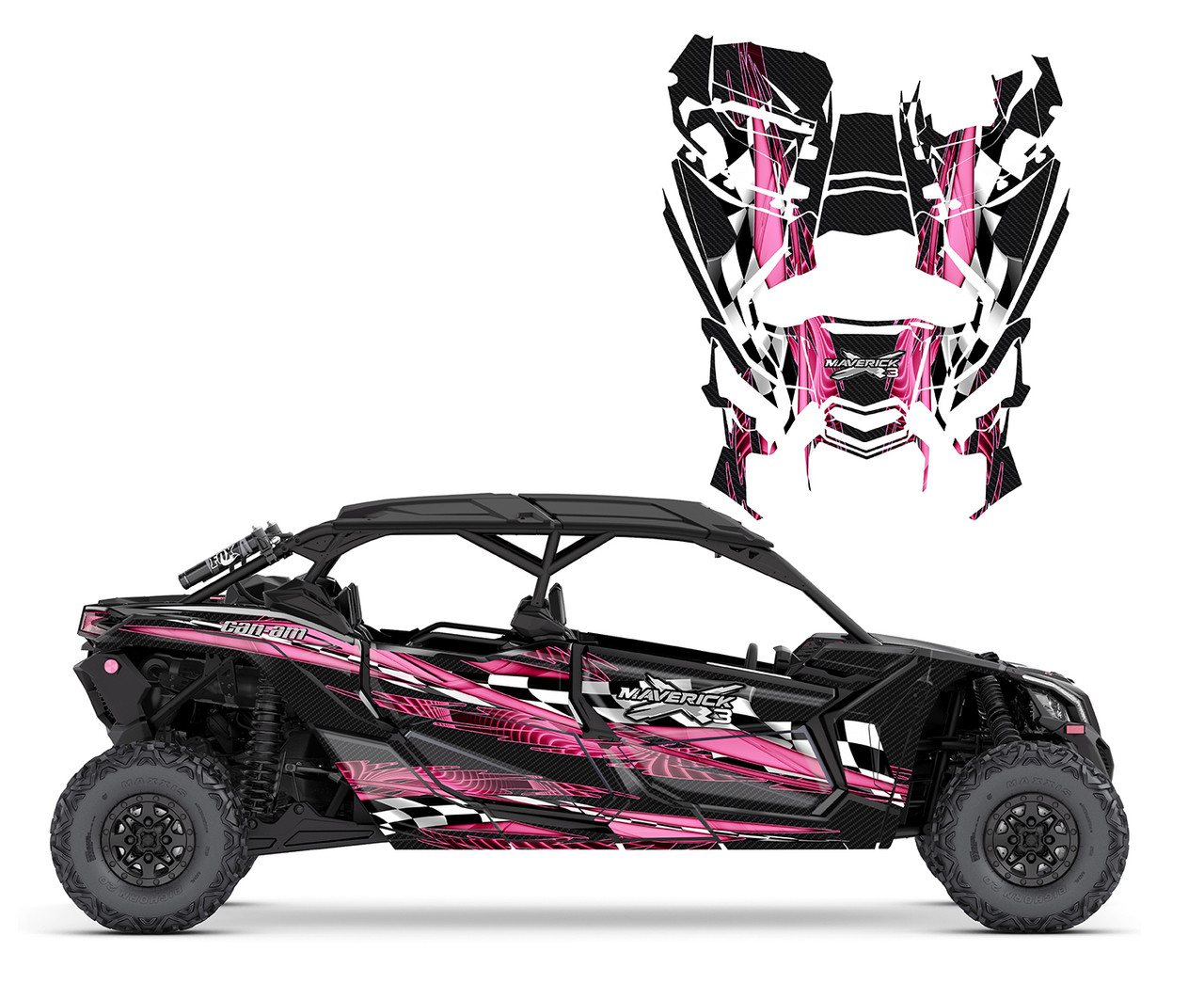 2017 - 2025 Can am Maverick X3 Max graphics wrap kit design 3500