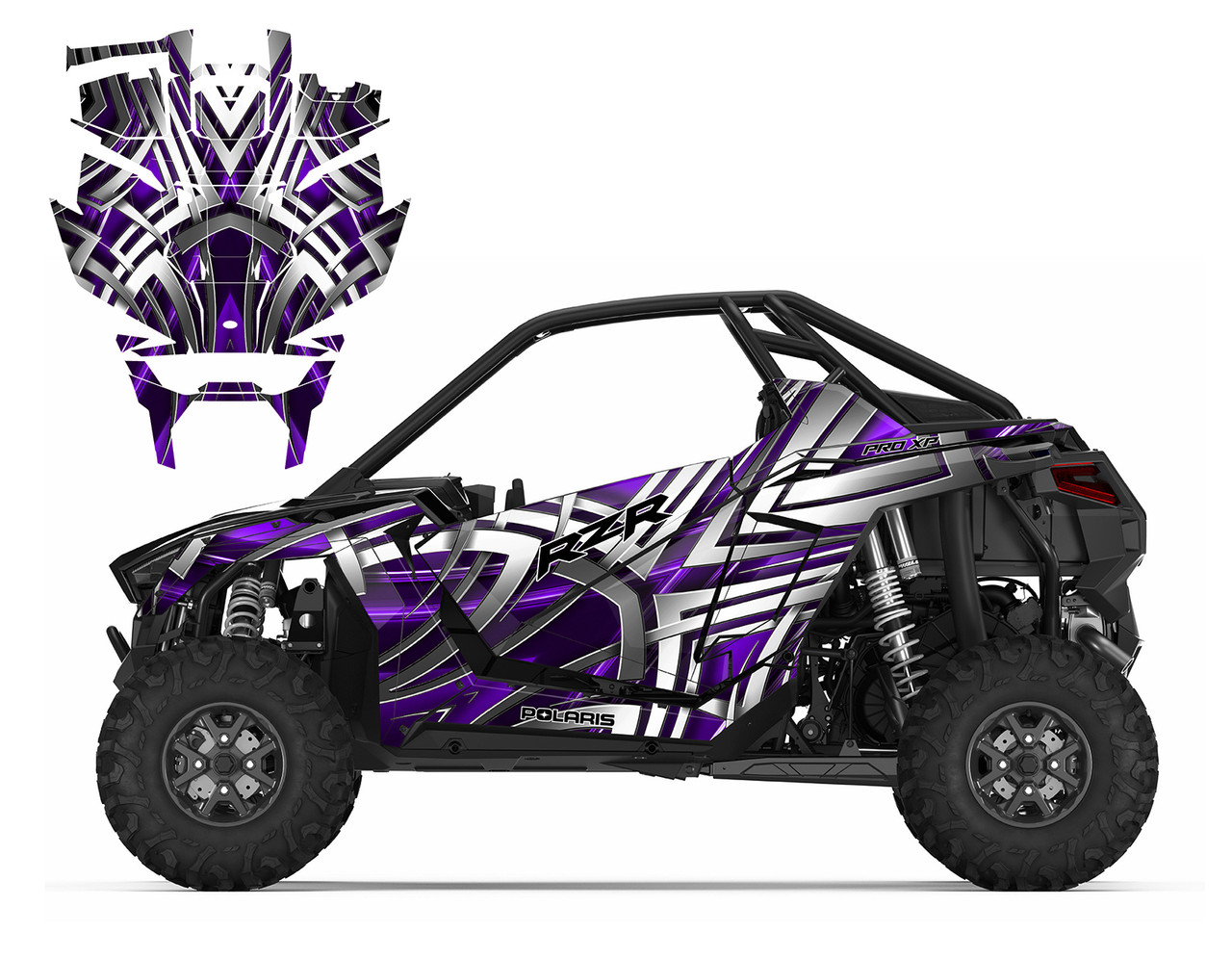 2021 RZR PRO-XP custom graphics decal kit 24 mil thick design 1515 PURPLE