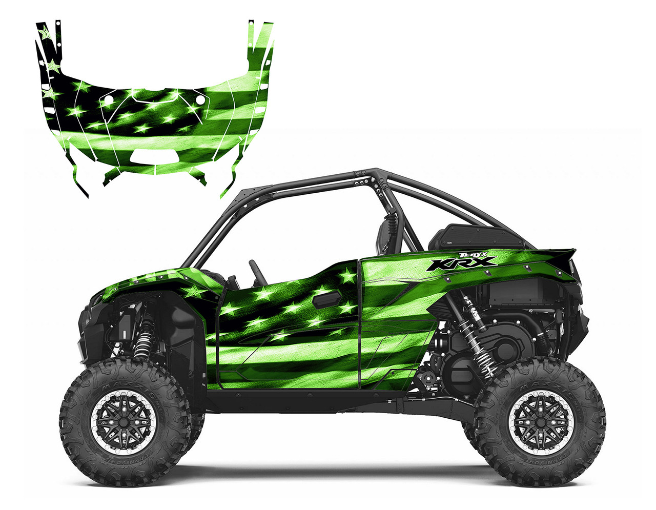 2020-23 Teryx KRX 1000 Tattered American Flag Design 9750