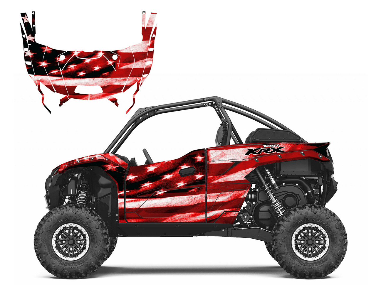 2020-23 Teryx KRX 1000 Tattered American Flag Design 9750