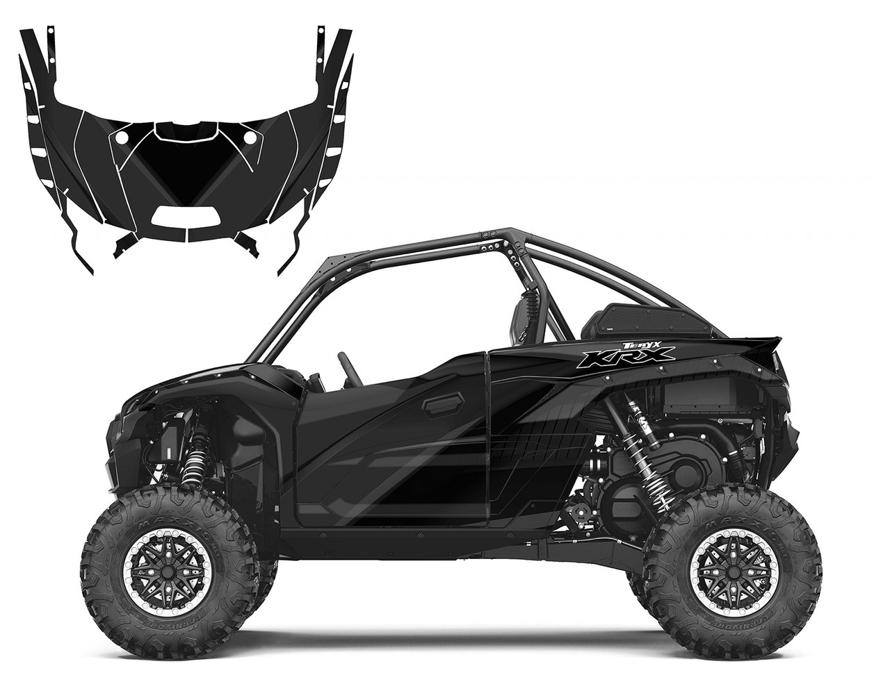 2021-23 Teryx KRX 1000 design #1901 Black on Black Metal