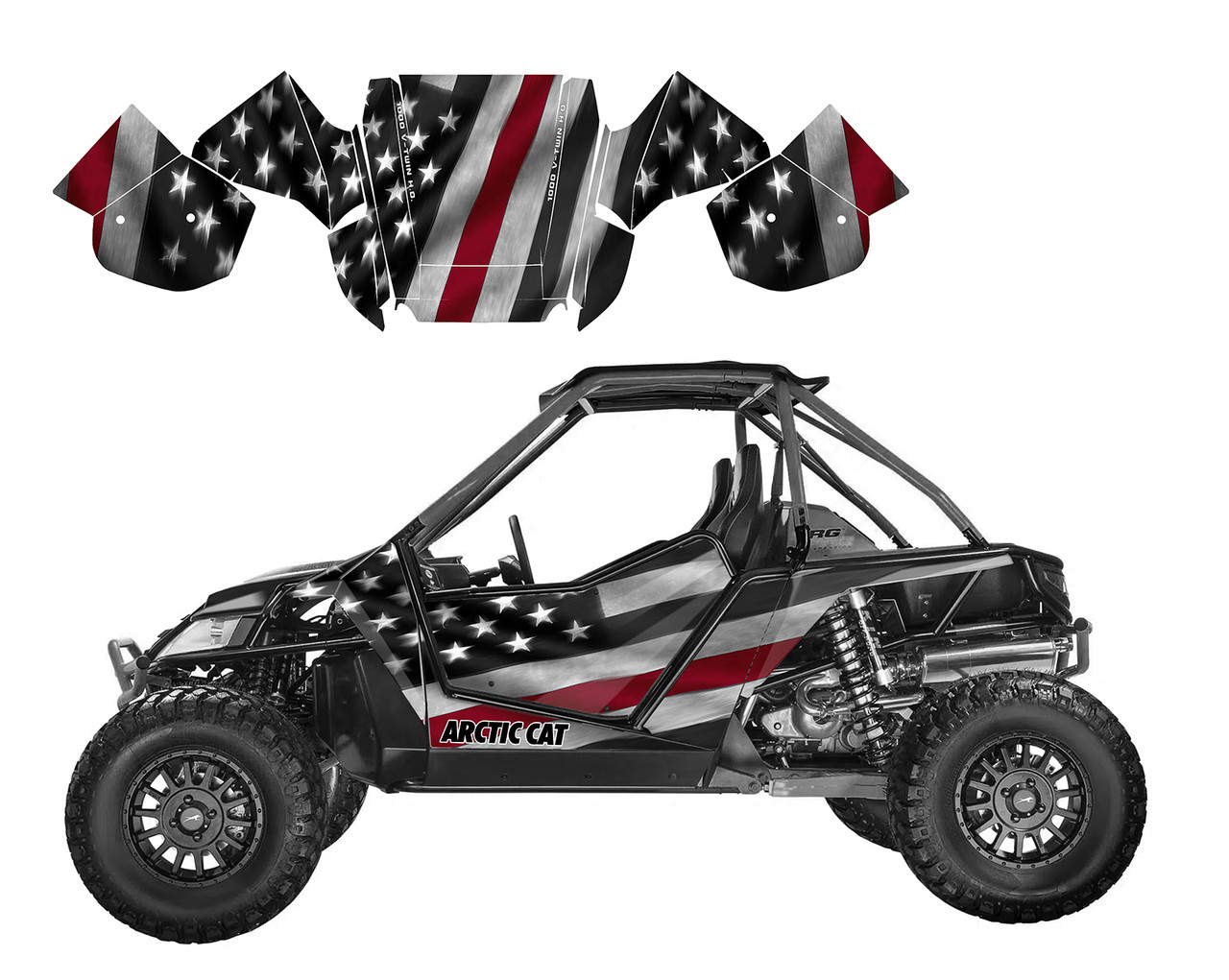 WILDCAT 1000X  2012-16 Thin Blue Red Line Flag