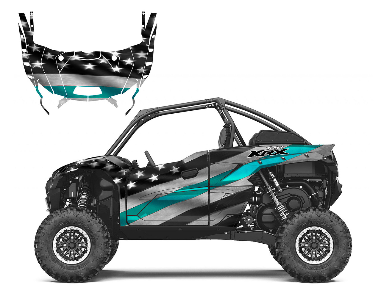 2021-23 Teryx KRX 1000 Thin Blue Line Flag Design 9650