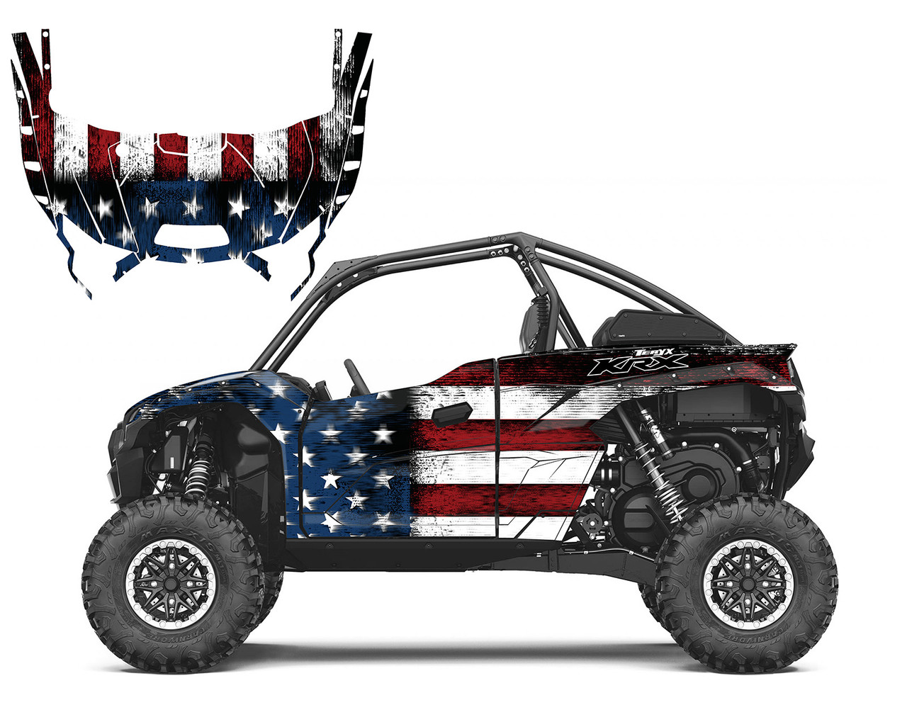 Mobil　ペガサス　旗 2021-23 Teryx KRX 1000 distressed flag design #9150