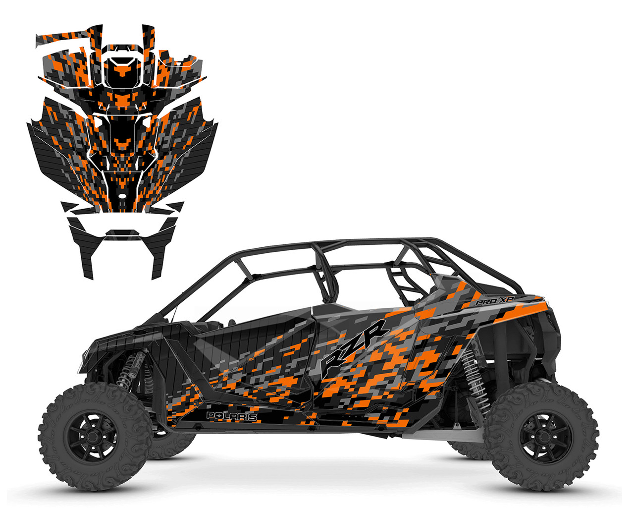 2020-24 RZR4 PRO-R PRO XP 4-seater Design V1901 CAMO