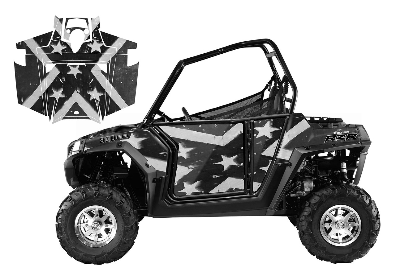 RZR 800 800S 2011-14 Distressed Rebel Flag