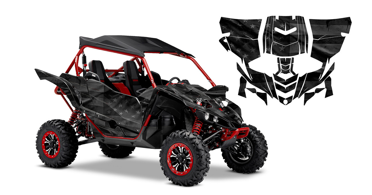 2015-2022 Yamaha YXZ 1000R Black Tattered Flag