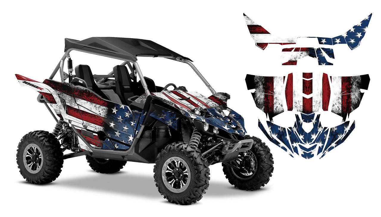 2015-2022 Yamaha YXZ 1000R, SS, SE, SS SE Distressed Flag 9150