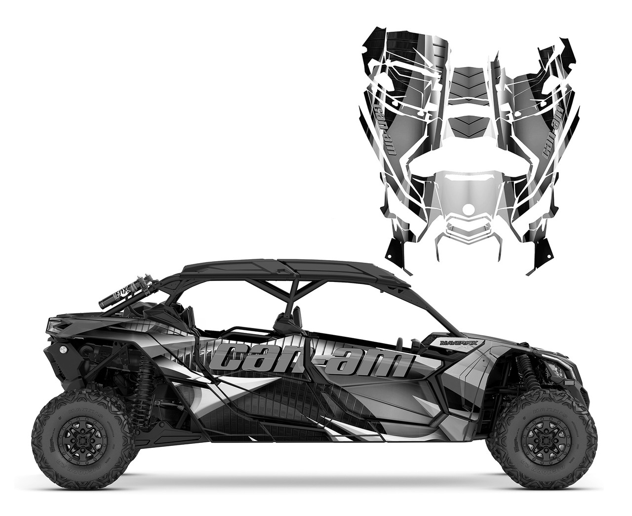 Can am Maverick X3 Max graphic wrap kit design 1900 Metal