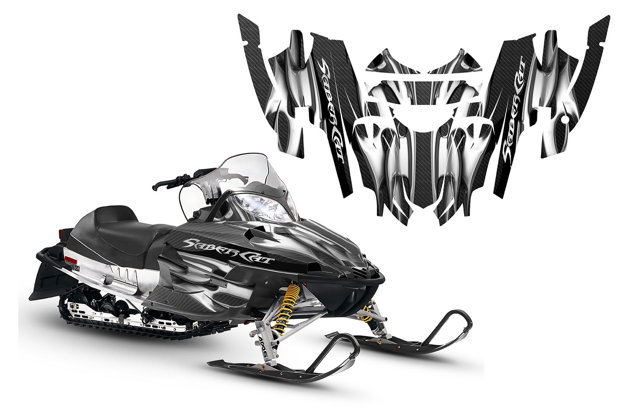 2003-2006  Arctic Cat F7 snowmobile graphic wrap kit with tribal design