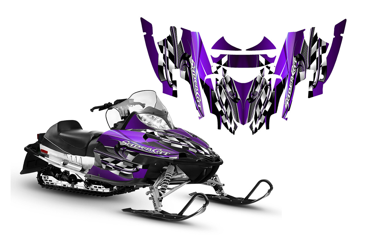 Sabercat custom graphic wrap kit design 2500 purple