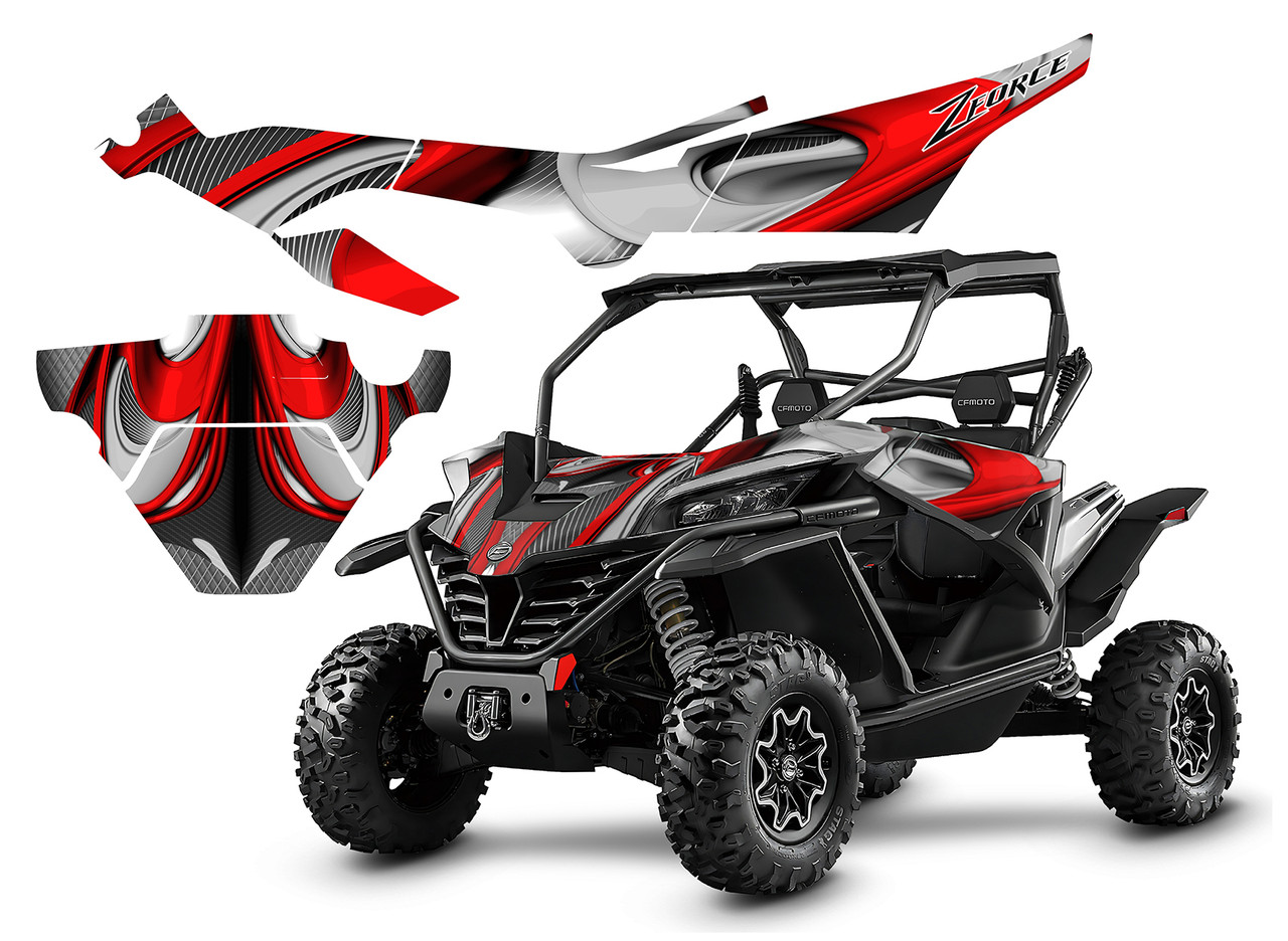 CFMOTO Zforce Sport graphic decal kit design 3715 red