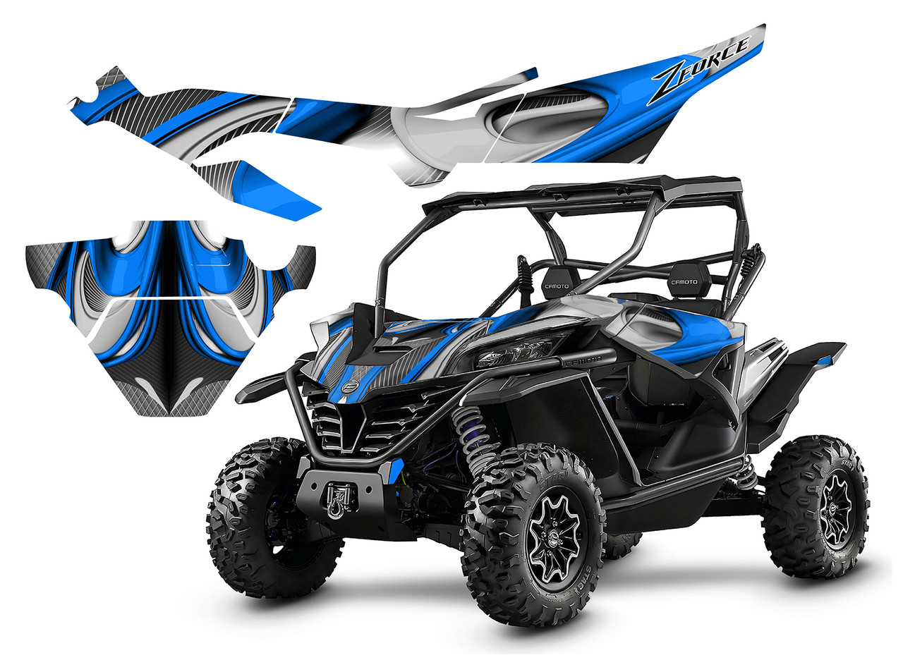 CFMOTO Zforce Sport graphic decal kit design 3715blue