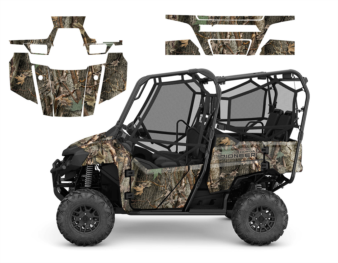 2016-2022 Honda Pioneer 700-4 graphic decal kit with Ambush Camo