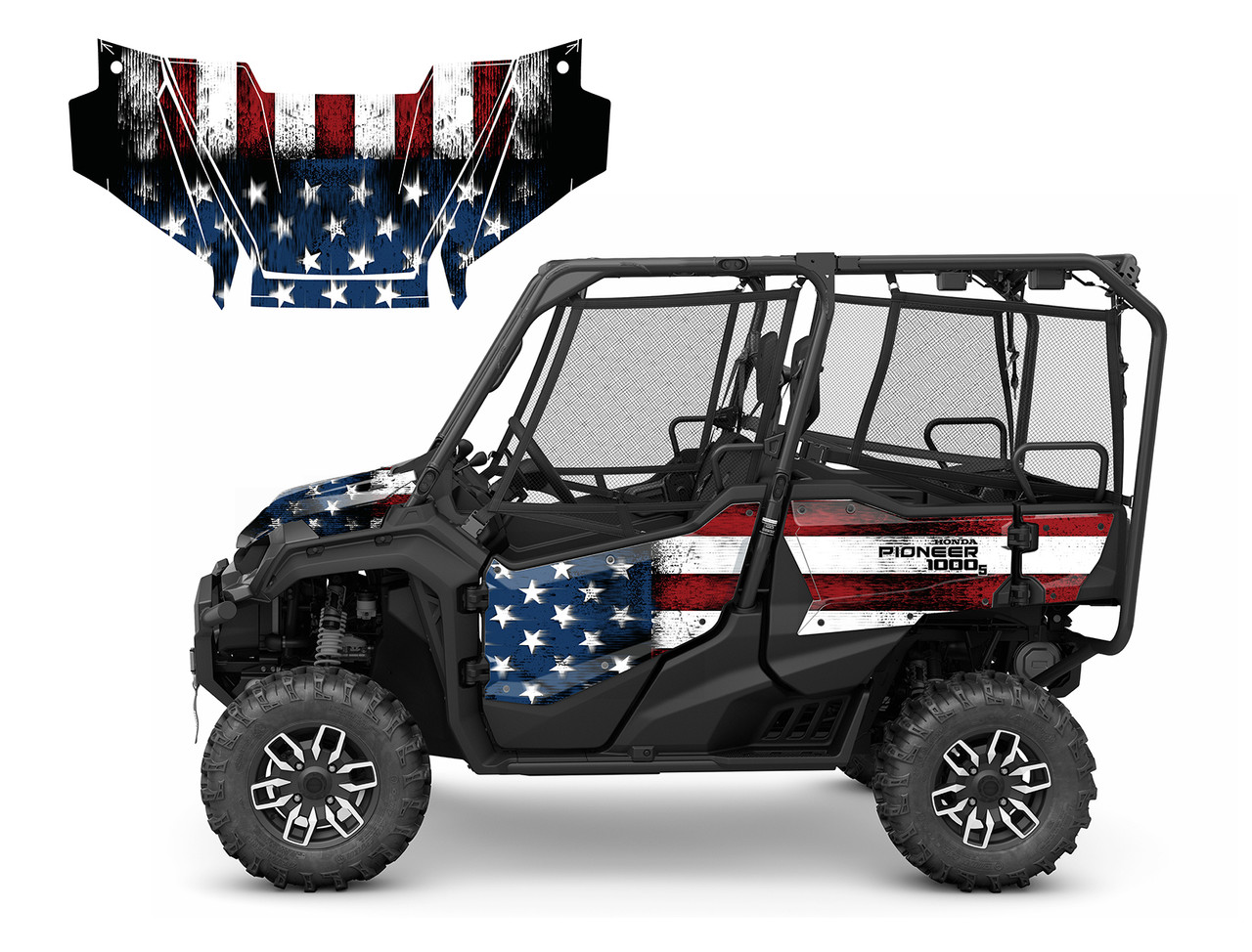 Honda Pioneer 1000-5 Limited Deluxe 2016-19 with Distressed Flag 9105