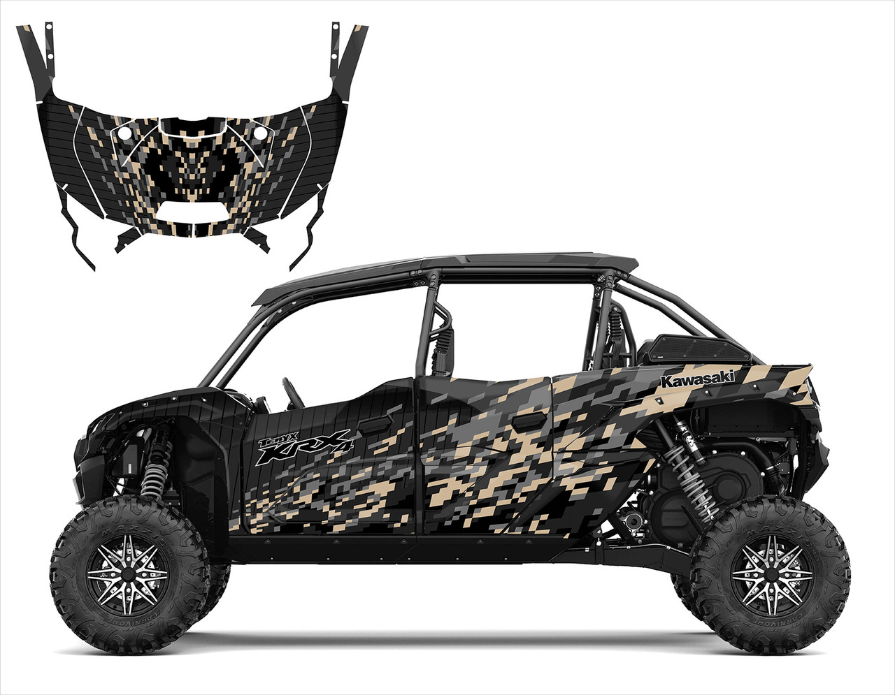 2023 Teryx KRX 4-1000 design #1901 Black Camo