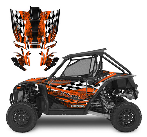 Honda Talon 1000 graphic decal kit design 3500 orange