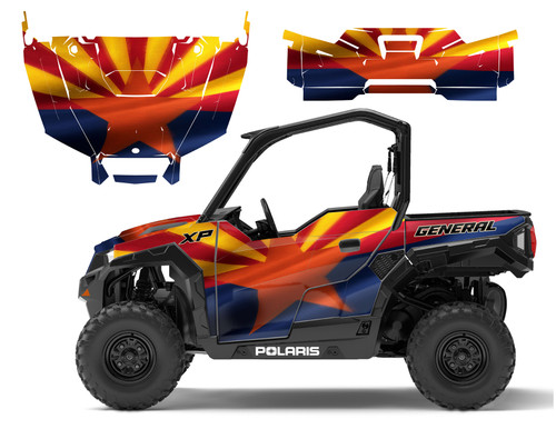 Polaris General XP with Arizona Flag graphic decal kit