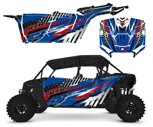 2024 -2025 RZR4 1000XP  Graphics design V3001 Dark Blue Red