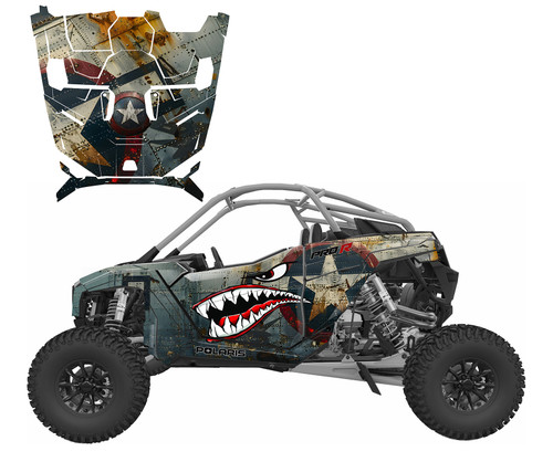 2025 - 2026 RZR Pro R Army Warhawk graphic decal kit 2025 - 2026 RZR Pro R Army Warhawk graphic decal kit