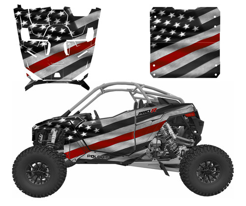 2025-26 RZR PRO-XP PRO-R PRO-S Thin Blue Line Flag 2025-26 RZR PRO-XP PRO-R PRO-S Thin Blue Line Flag