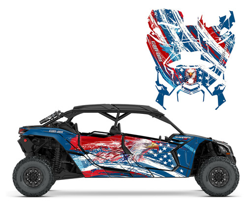 Can am X3 Max Flag with Eagle graphic decal kit Can am X3 Max Flag with Eagle graphic decal kit